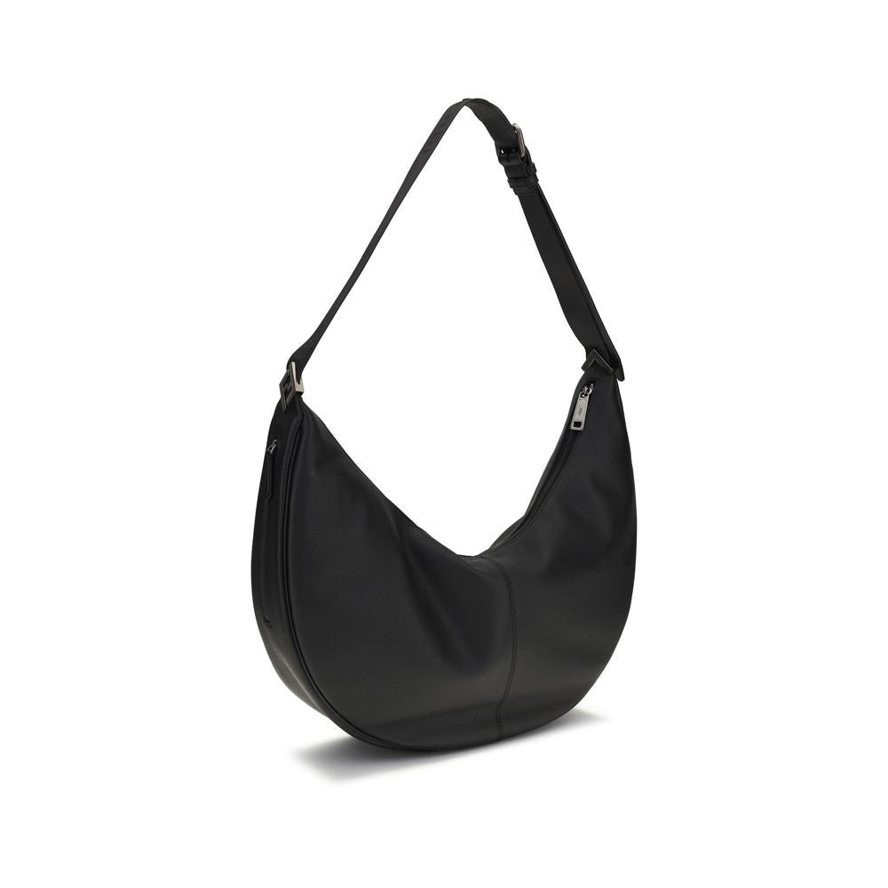 Melon Black Calfskin Shoulder Bag