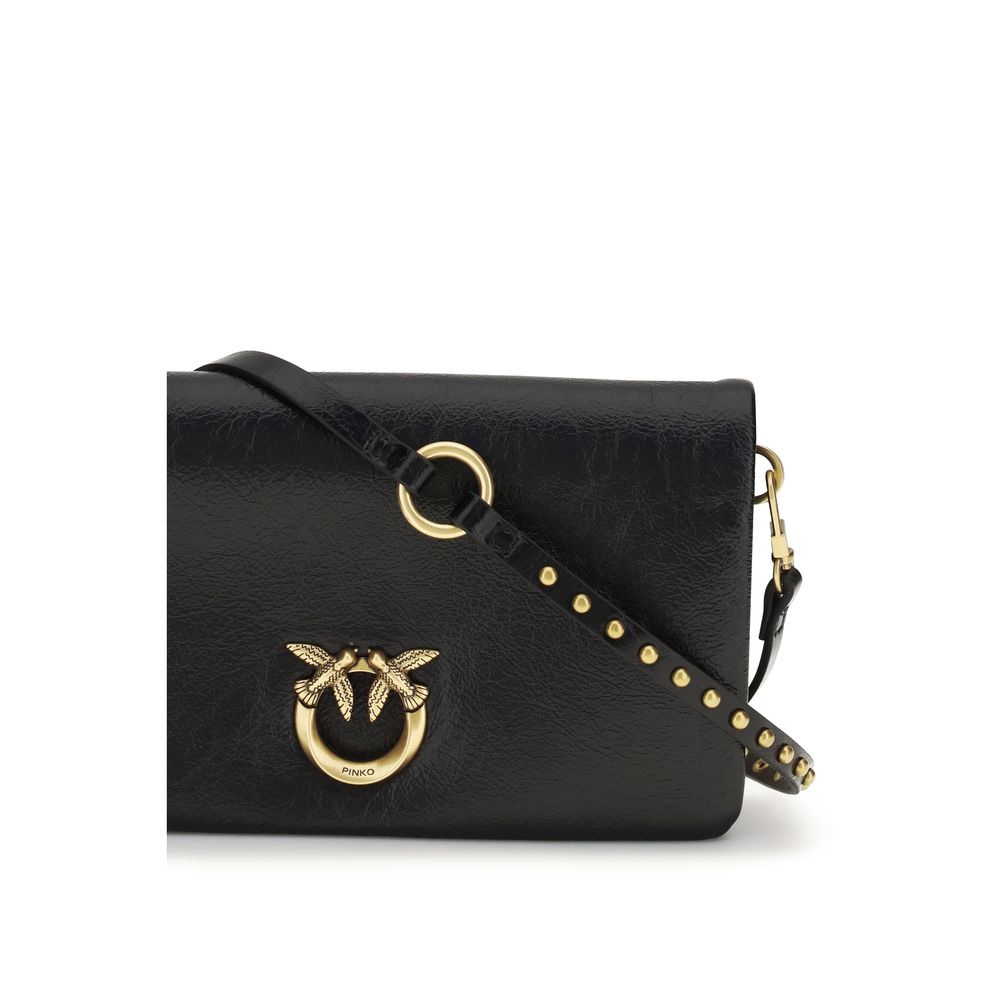 Mini Love Click Soft Horizontal Shoulder Bag in Black Calfskin