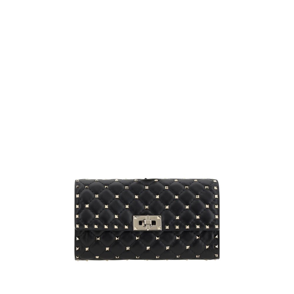 Calf Leather Rockstud Spike Small Shoulder Bag