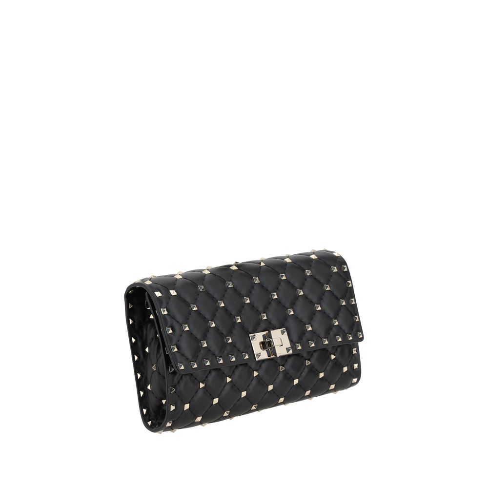 Calf Leather Rockstud Spike Small Shoulder Bag