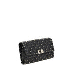 Calf Leather Rockstud Spike Small Shoulder Bag