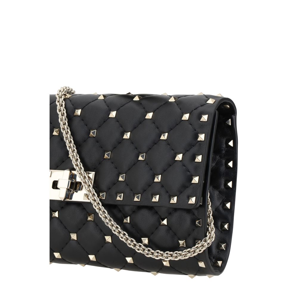 Calf Leather Rockstud Spike Small Shoulder Bag