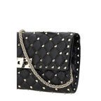 Calf Leather Rockstud Spike Small Shoulder Bag