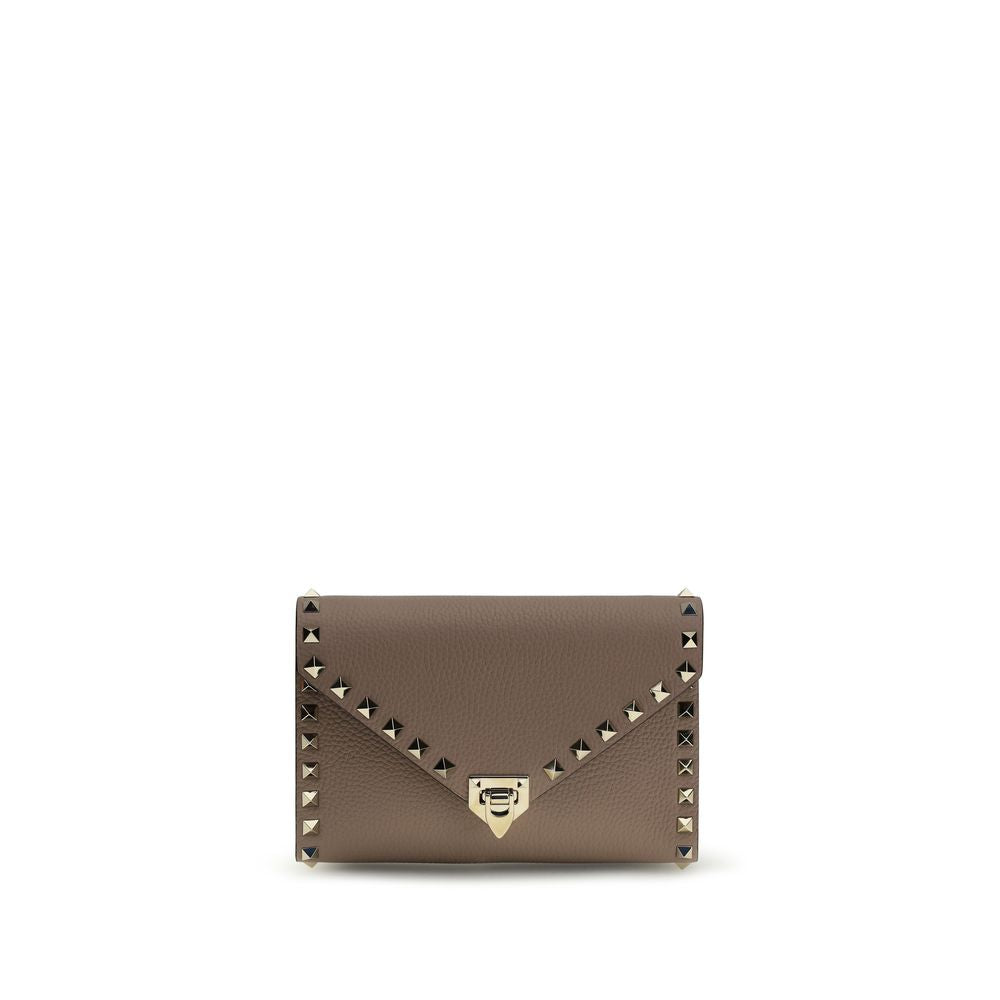 Calf Leather Rockstud Shoulder Bag