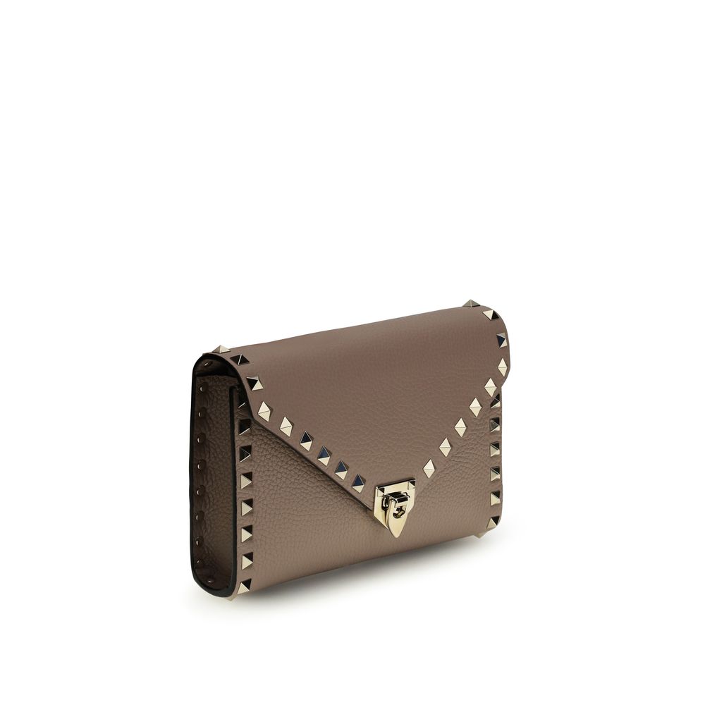 Calf Leather Rockstud Shoulder Bag