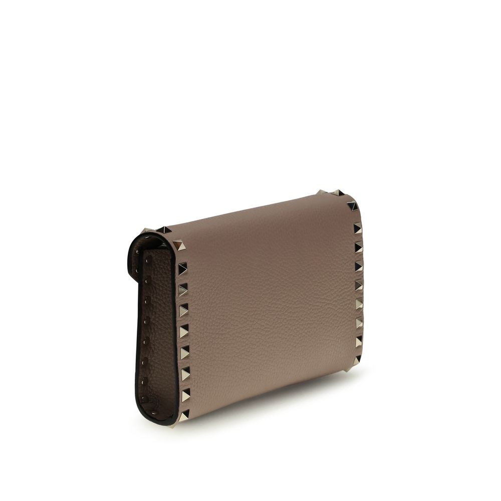 Calf Leather Rockstud Shoulder Bag