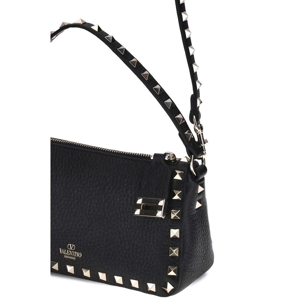 Small Calfskin Rockstud Shoulder Bag