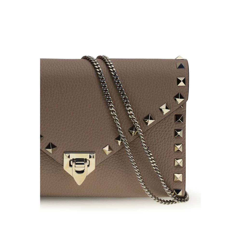 Calf Leather Rockstud Shoulder Bag