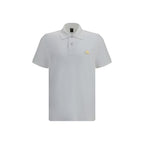 White Cotton Everett Gold Polo Shirt