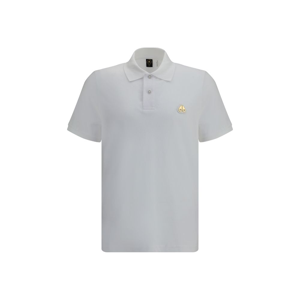 White Cotton Everett Gold Polo Shirt