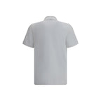 White Cotton Everett Gold Polo Shirt
