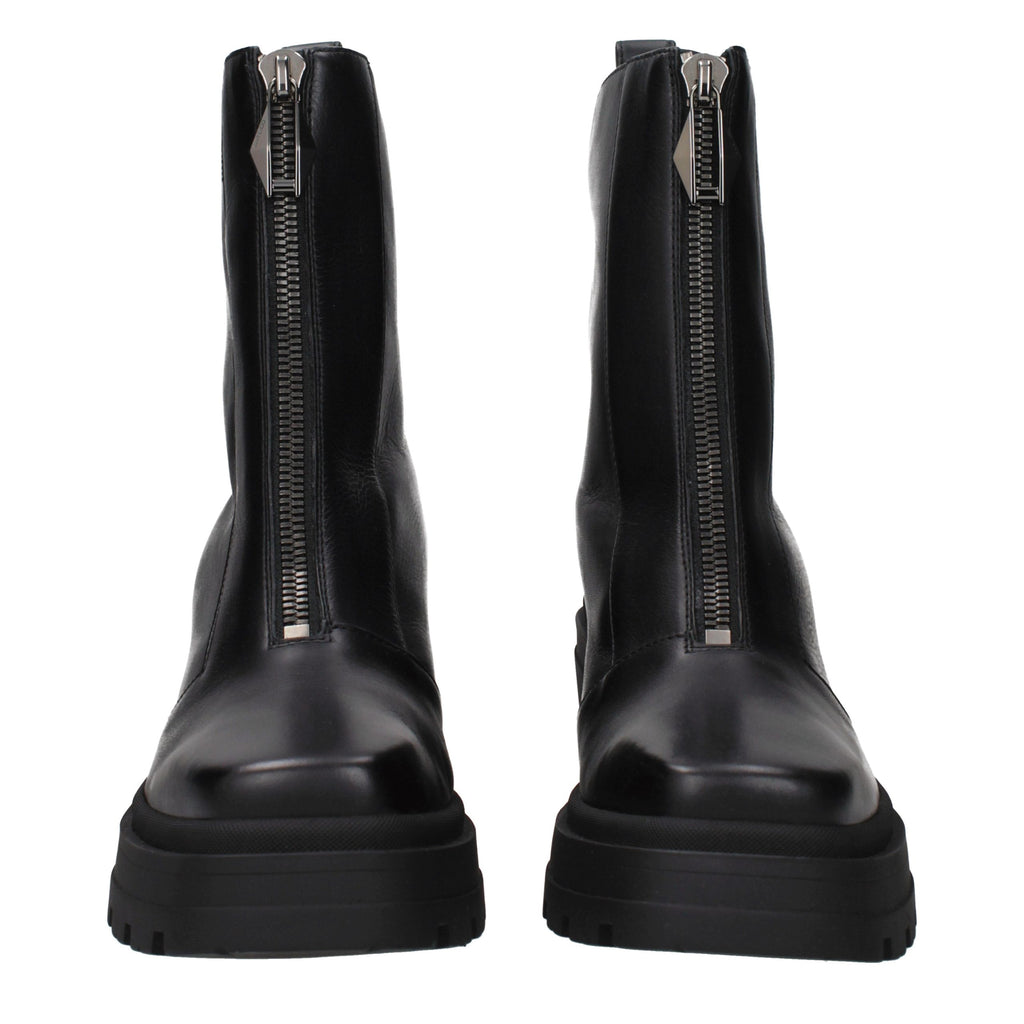 Eugenie 80 Black Leather Ankle Boots