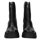Eugenie 80 Black Leather Ankle Boots