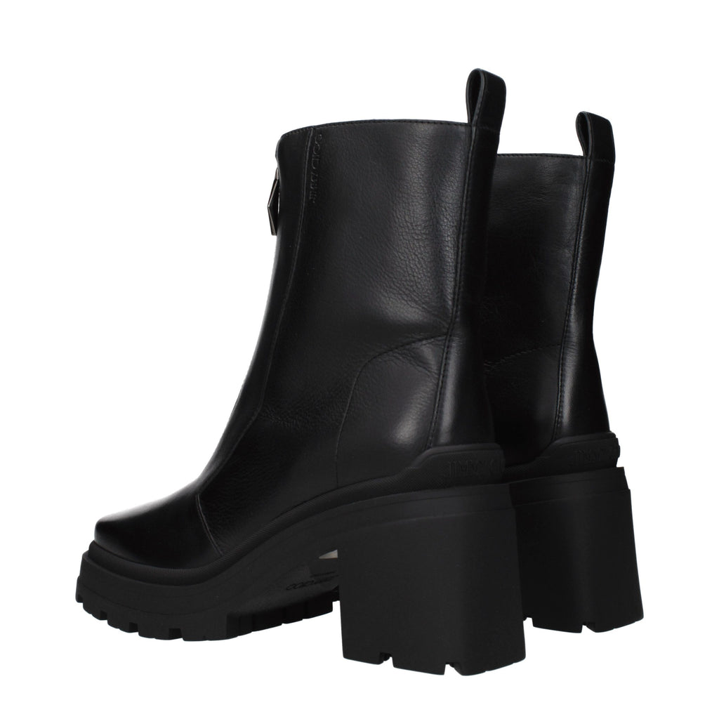 Eugenie 80 Black Leather Ankle Boots