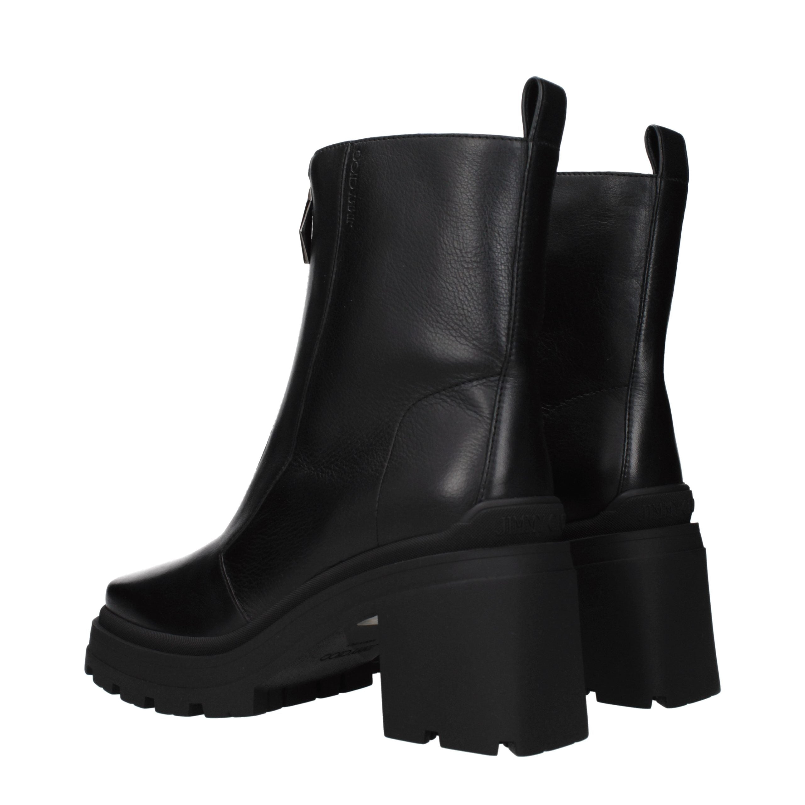 Eugenie 80 Black Leather Ankle Boots