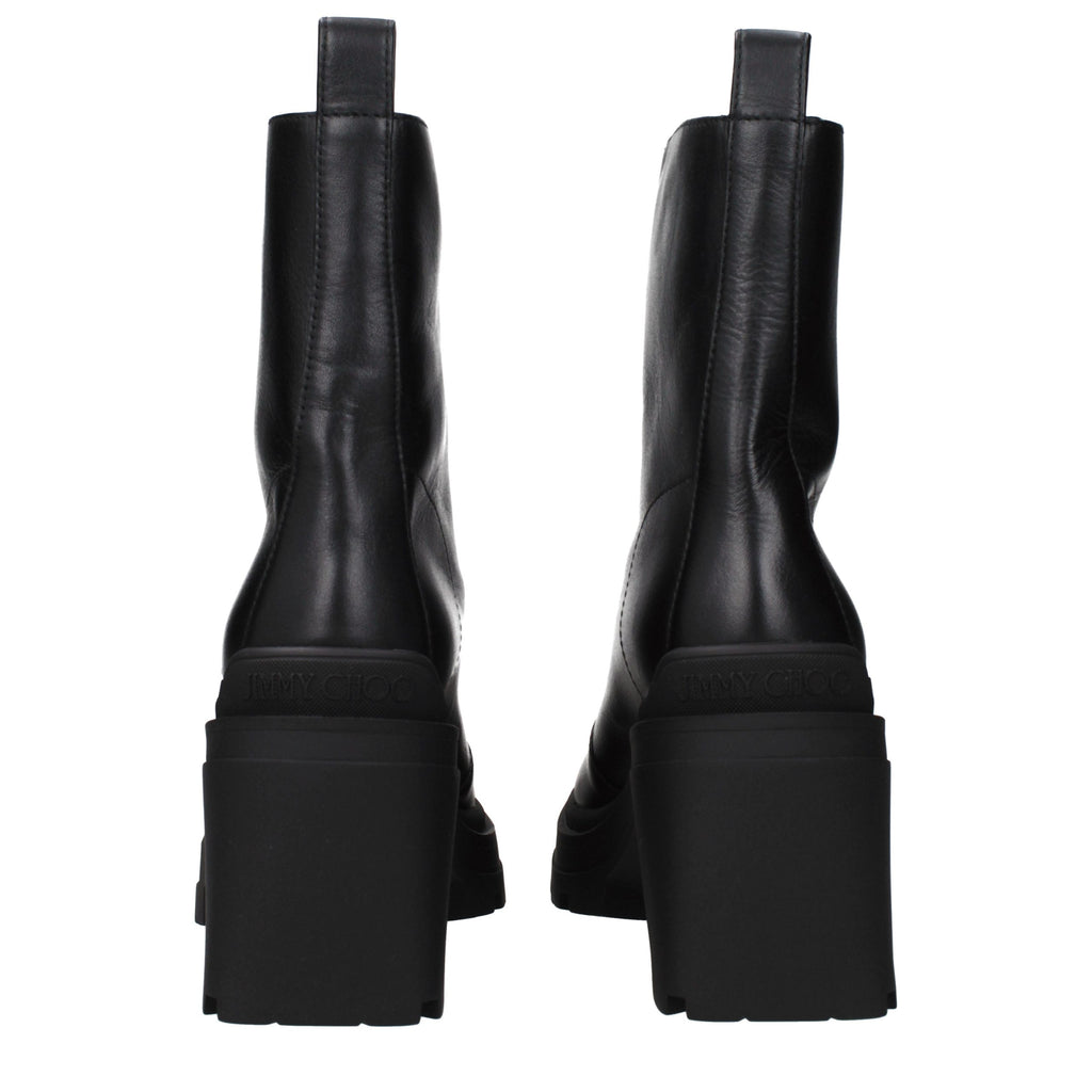 Eugenie 80 Black Leather Ankle Boots