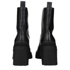 Eugenie 80 Black Leather Ankle Boots