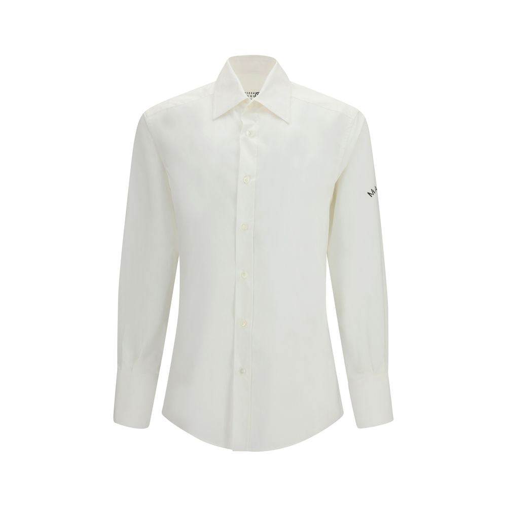 White Cotton Midi Shirt