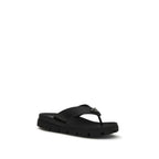 Smooth Leather Slide Sandals