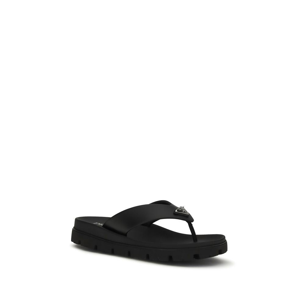 Smooth Leather Slide Sandals