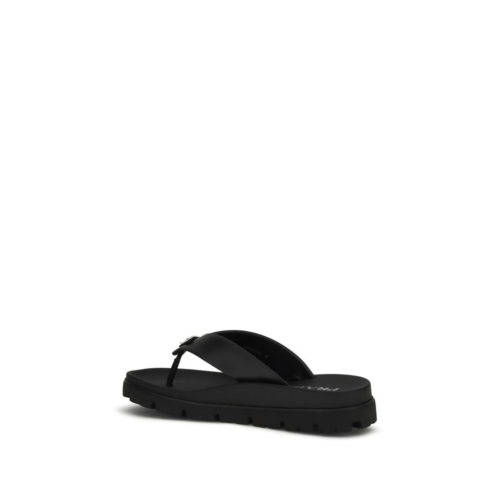 Smooth Leather Slide Sandals