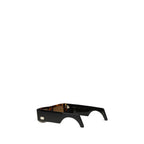 Brown Acetate Shield-Style Sunglasses