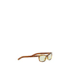 Brown Acetate Rectangular Cat-Eye Sunglasses