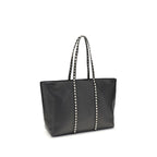 Garnet Calfskin Rockstud Tote