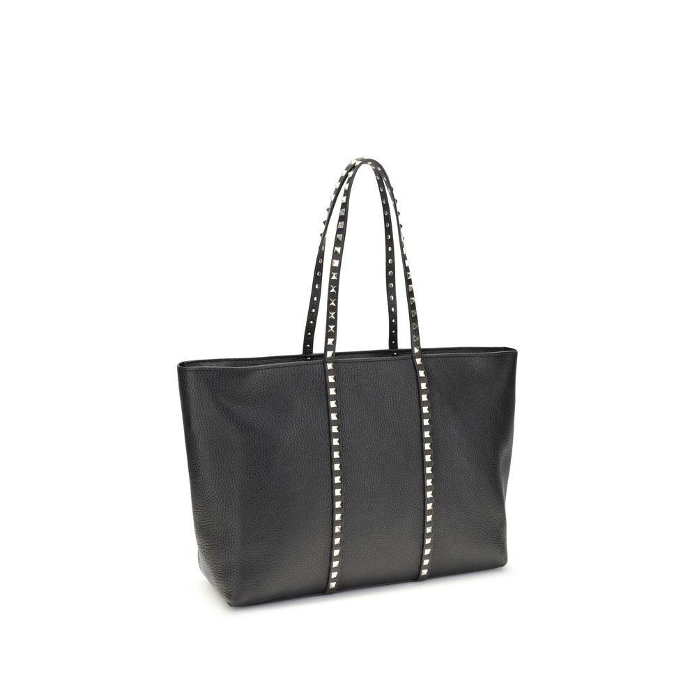 Garnet Calfskin Rockstud Tote