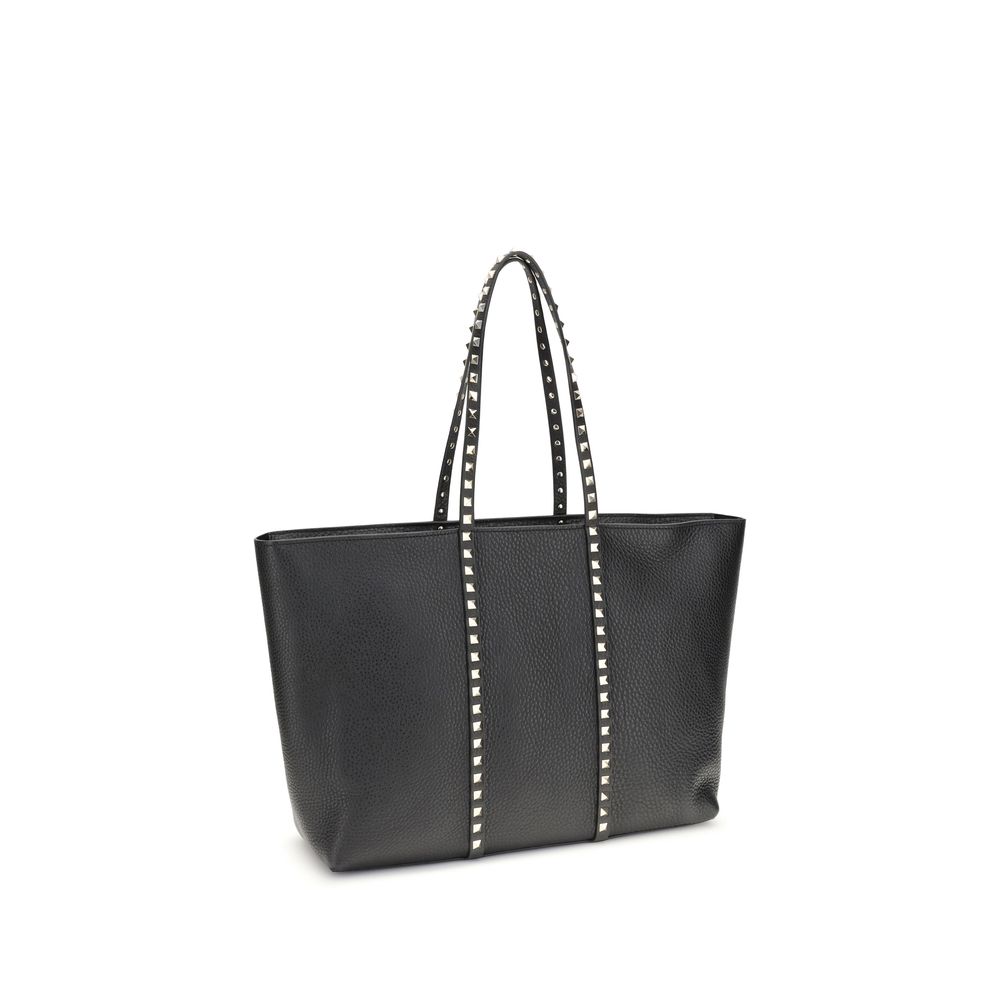 Garnet Calfskin Rockstud Tote