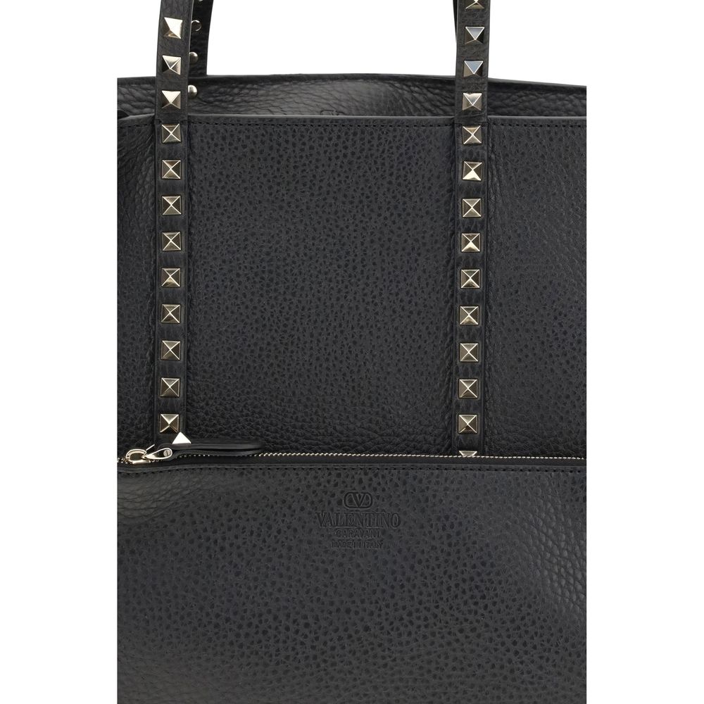 Garnet Calfskin Rockstud Tote