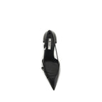Bow-Detail Calfskin Kitten Heel Pumps