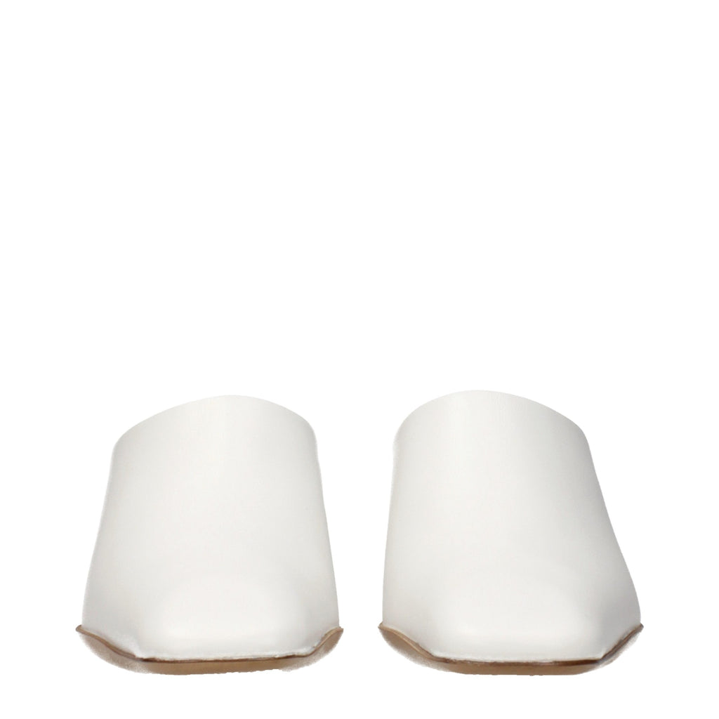 White Leather Slippers