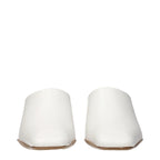 White Leather Slippers