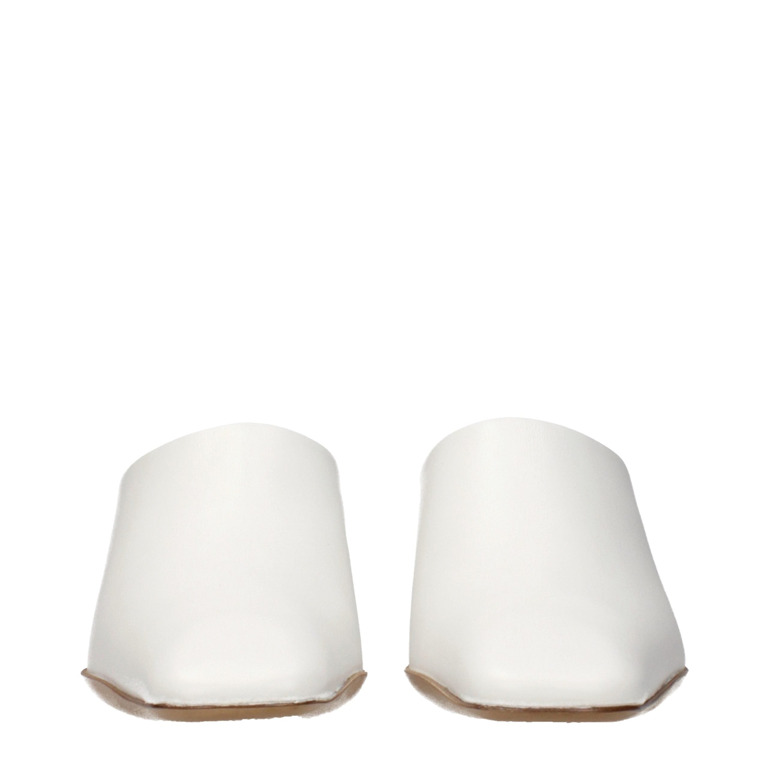 White Leather Slippers