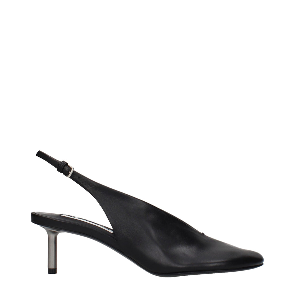 Black Leather Pumps