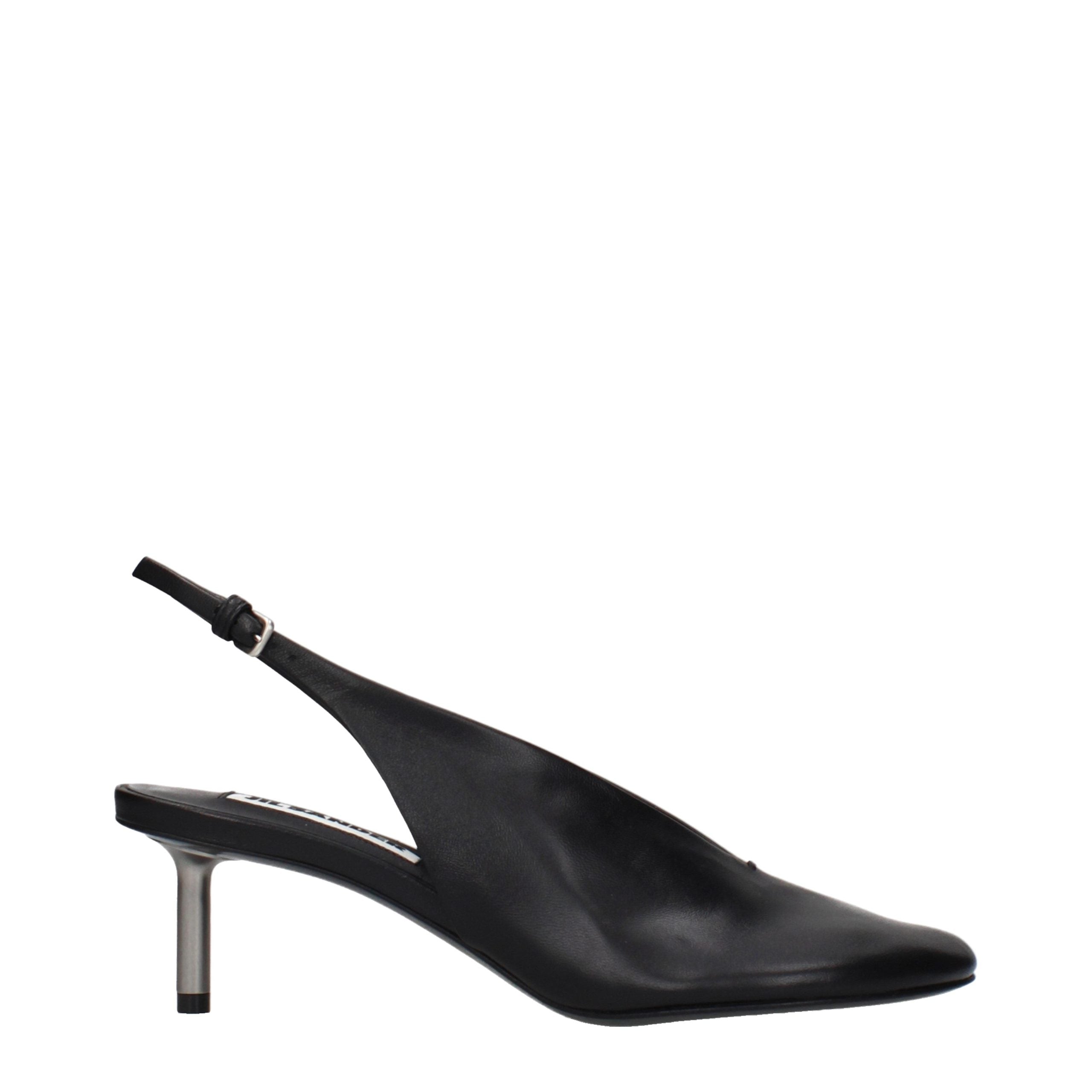 Black Leather Pumps