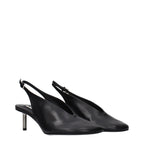 Black Leather Pumps