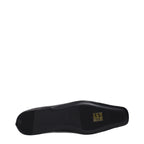 Black Grained Leather Ballet Flats