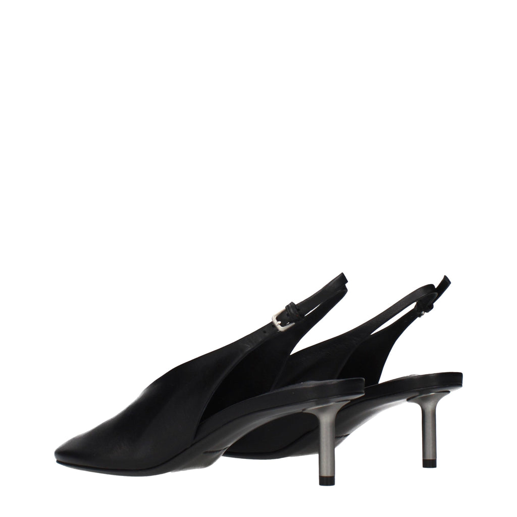 Black Leather Pumps