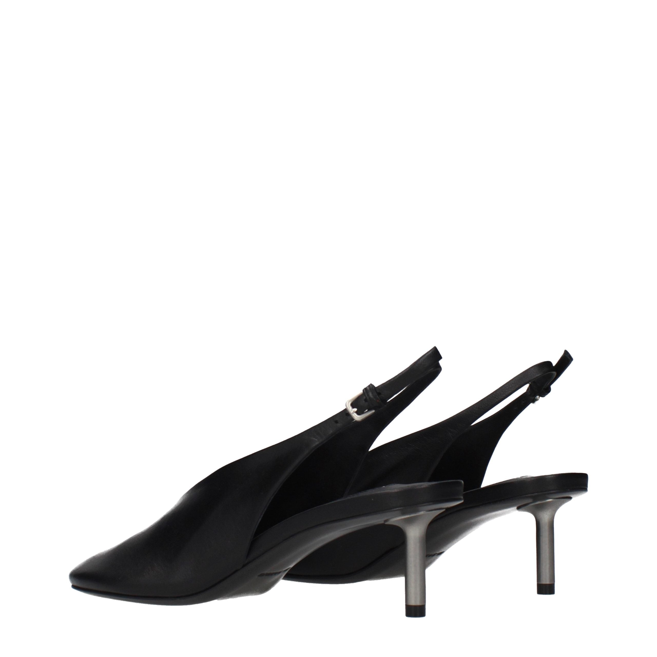 Black Leather Pumps