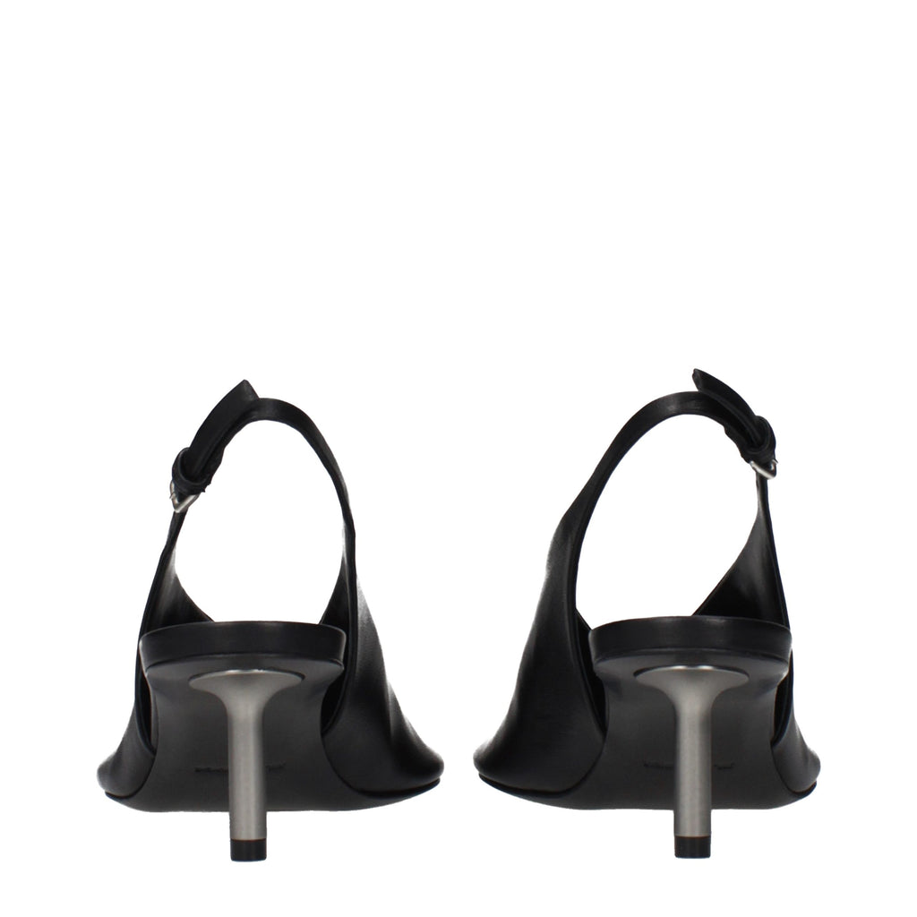 Black Leather Pumps