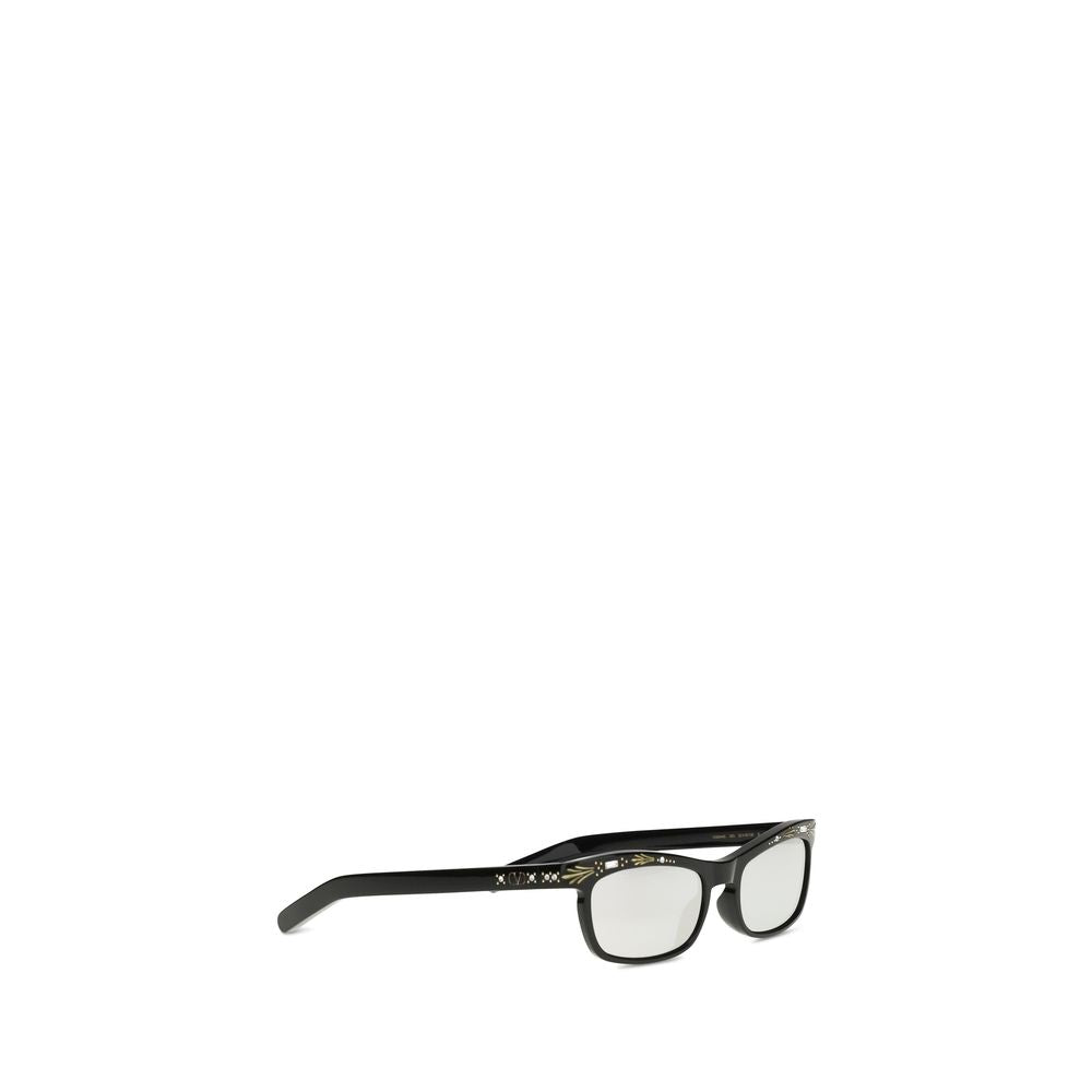 Rectangular Acetate Sunglasses with Crystal and Enamel Details
