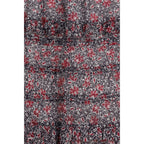 Volomia Purple Cotton Long Ruffled Skirt