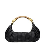 Aged Black Leather Handbag