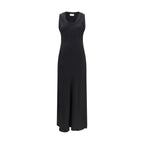 Black Satin Long Dress