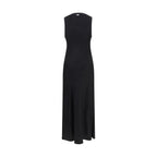 Black Satin Long Dress