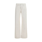 White Cotton Regular Straight-Leg Jeans