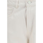 White Cotton Regular Straight-Leg Jeans