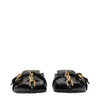 Black Patent Leather Platform Sandals